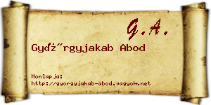 Györgyjakab Abod névjegykártya